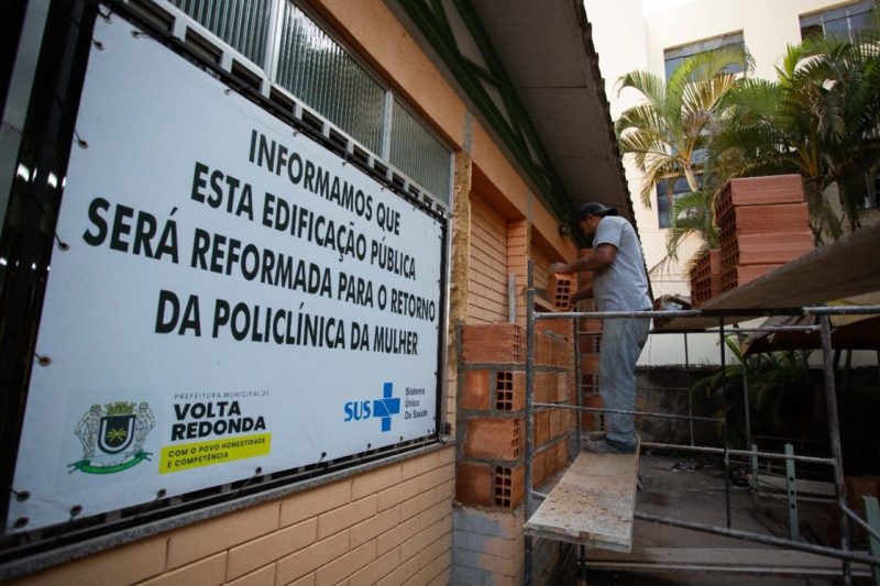 Obras na Policlínica da Mulher de Volta Redonda entram em nova fase