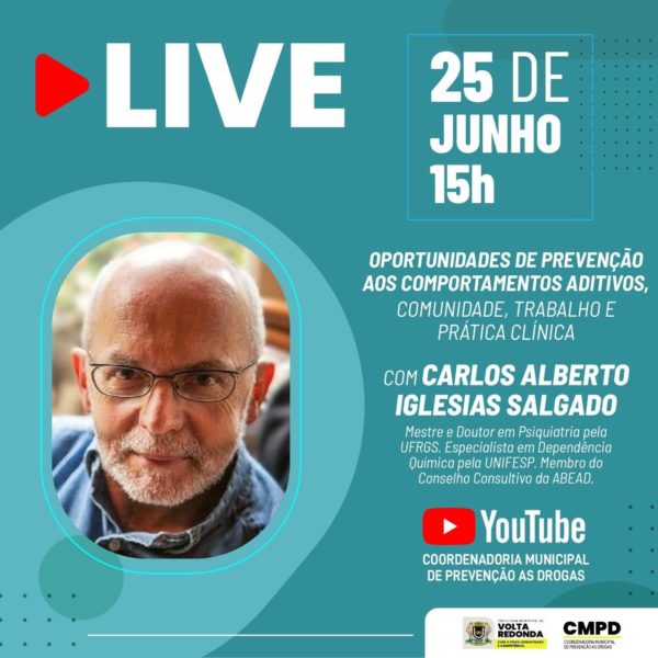 Palestra online com psiquiatra lembra Dia Internacional de Combate às Drogas em Volta Redonda