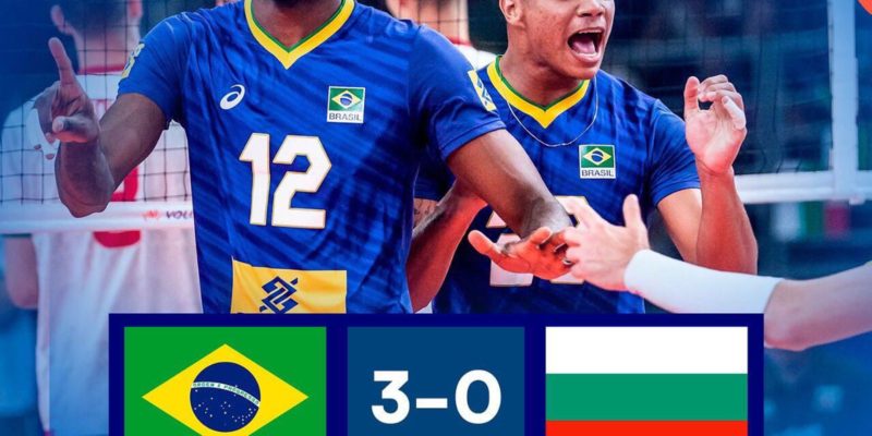 Brasil vence Bulgária e encerra etapa da Liga das Nações em 6º lugar