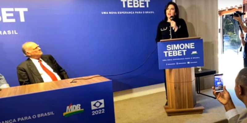Simone Tebet registra candidatura à presidência no TSE
