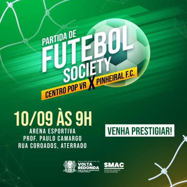 Centro Pop promove partida de futebol society para usuários em Volta Redonda