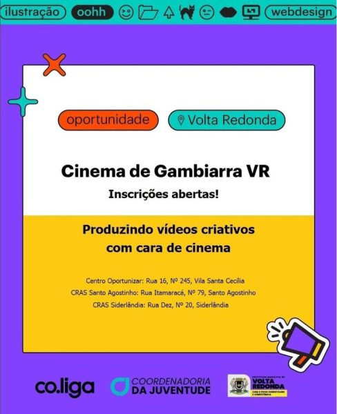 Volta Redonda terÃ¡ curso presencial de Cinema de Gambiarra pelo co.liga