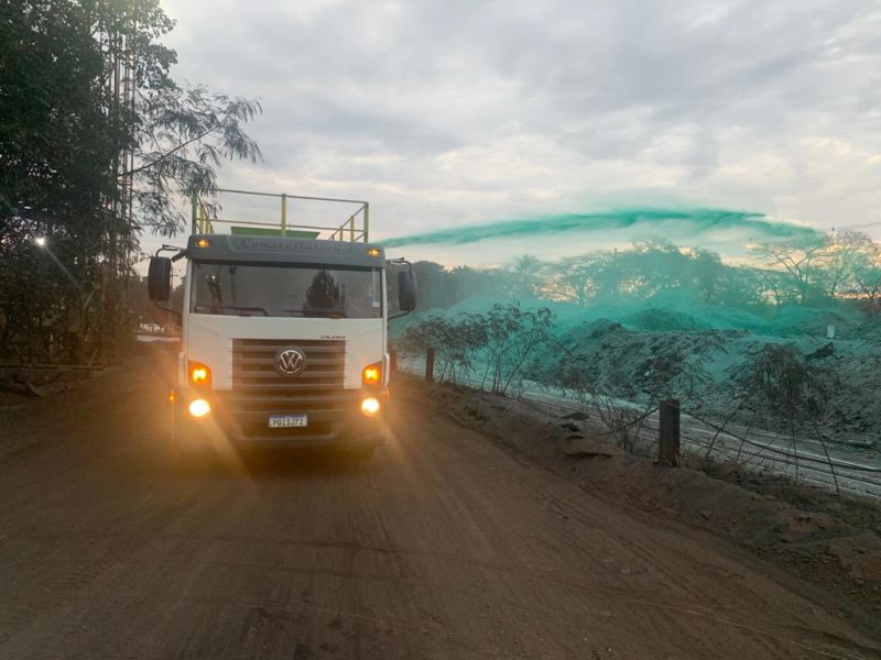 CSN começa a selar pilhas de material particulado para evitar poluição em Volta Redonda