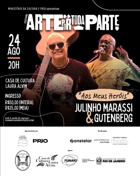 Dupla Julinho Marassi e Gutemberg homenageia icones da Musica Brasileira