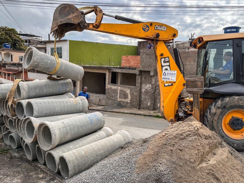 Saae BM inicia construcao de rede de aguas pluviais no bairro