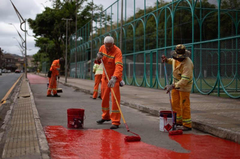 Volta Redonda: ciclovia da Beira-Rio começa a receber pintura nesta sexta-feira
