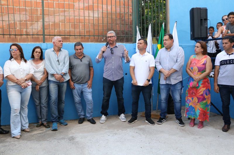 Rodrigo Drable inaugura quadra poliesportiva no bairro Getulio Vargas –