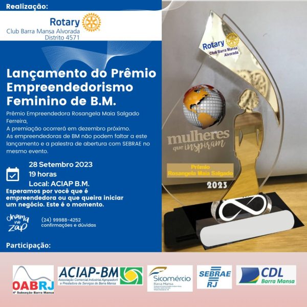 Rotary-BM - Prêmio Rosangela Maia Salgado Ferreira