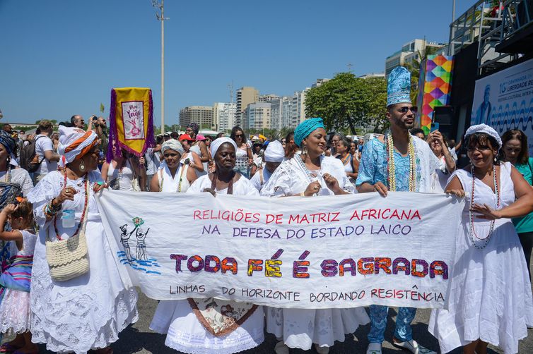 Rio de Janeiro (RJ), 17/09/2023 – Praia de Copacabana recebe a 16ª Caminhada em Defesa da Liberdade Religiosa. Foto: Tomaz Silva/Agência Brasil