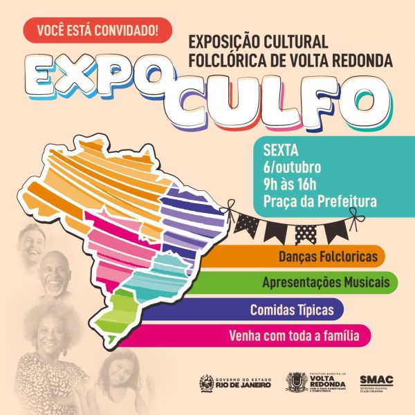 Praça Sávio Gama sedia exposição cultural folclórica em Volta Redonda
