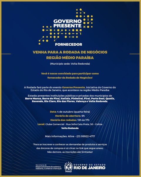 Volta Redonda sedia Seminário de Desenvolvimento Econômico e Rodada de Negócios e de Crédito