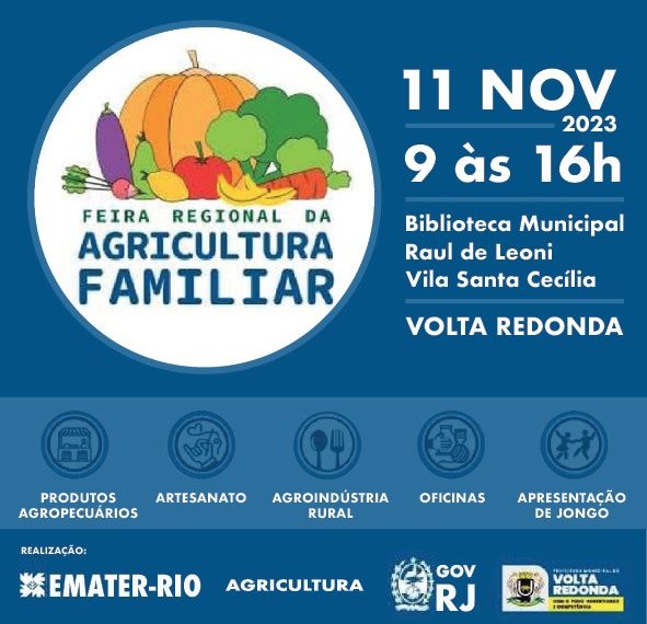 Volta Redonda vai sediar I Feira Regional de Agricultura Familiar