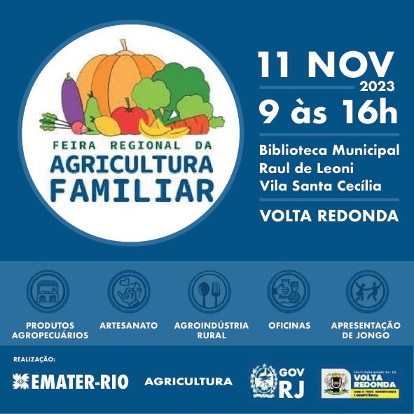 Volta Redonda vai sediar I Feira Regional de Agricultura Familiar