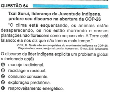 Enem 06/11/2023, Enem: Escritores, lideranças e músicos comentam questões que citam suas obras. Foto: Enem