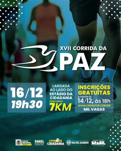 17ª Corrida da Paz promove doação de alimentos a entidades beneficentes de Volta Redonda