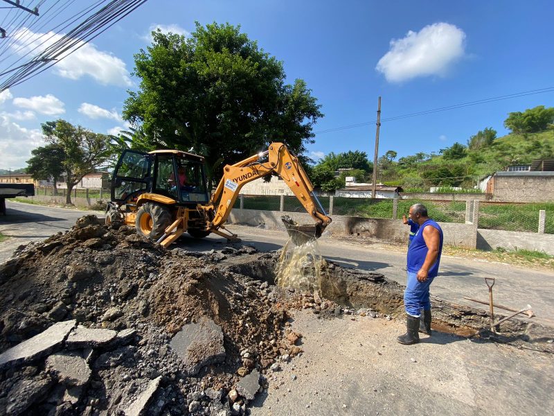 Saae BM realiza manutencao em rede de abastecimento e no sistema