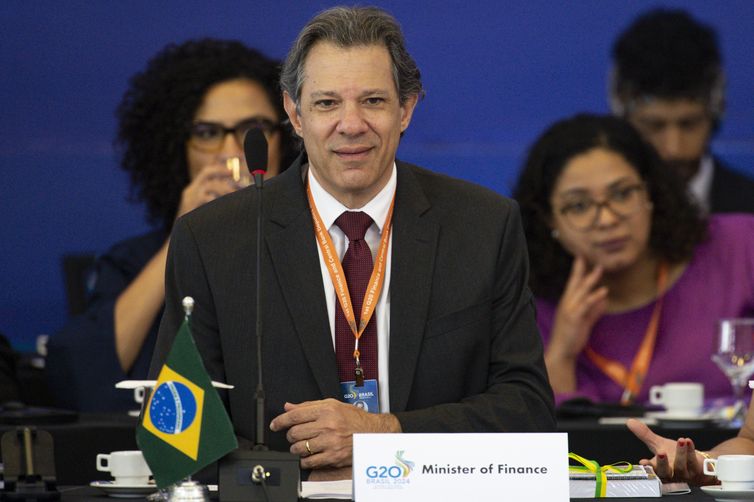 Brasília (DF), 14/12/2023 - O ministro da Fazenda, Fernando Haddad, participa da abertura da reunião da Trilha Financeira do G20, no Palácio do Itamaraty. A Trilha de Finanças trata de assuntos macroeconômicos estratégicos e é comandada pelos ministros das Finanças e presidentes dos Bancos Centrais dos países-membros do grupo (G20). Foto: Marcelo Camargo/Agência Brasil