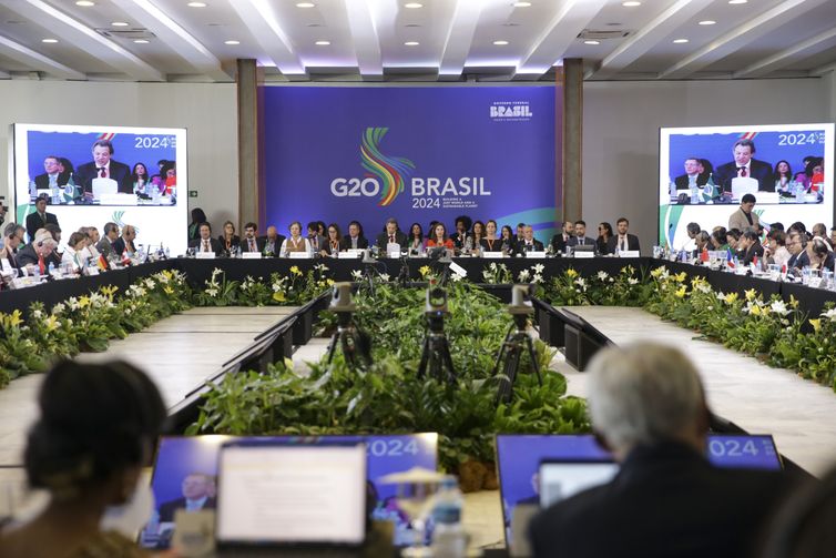 Brasília (DF), 14/12/2023 - O ministro da Fazenda, Fernando Haddad, participa da abertura da reunião da Trilha Financeira do G20, no Palácio do Itamaraty. A Trilha de Finanças trata de assuntos macroeconômicos estratégicos e é comandada pelos ministros das Finanças e presidentes dos Bancos Centrais dos países-membros do grupo (G20). Foto: Marcelo Camargo/Agência Brasil