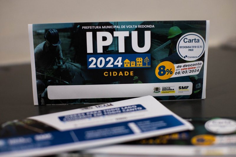 Volta Redonda: IPTU 2024 terá desconto de 8% em cota única
