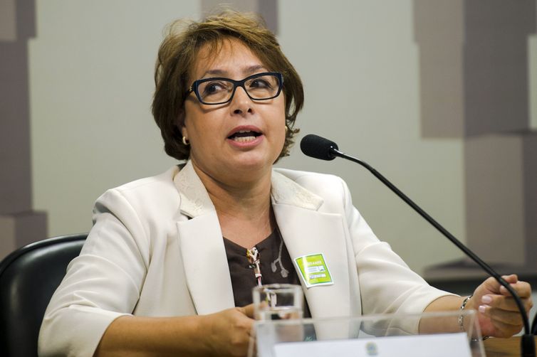Brasília - A representante da Intercom Nélia Del Bianco, durante o seminário Migração das Rádios AM para FM, realizado pelo Conselho de Comunicação Social do Congresso  (Marcelo Camargo/Agência Brasil)