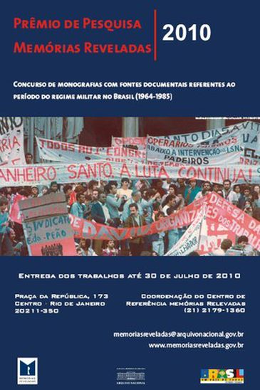 O Prêmio de Pesquisa Memórias Reveladas é um concurso de monografias com base em fontes documentais referentes ao período do regime militar no Brasil (1964-1985). Os melhores trabalhos são premiados com a editoração e publicação pelo Arquivo Nacional.

O concurso é aberto a todos, independentemente do nível de formação acadêmica, e a análise dos trabalhos inscritos é realizada com base nos critérios definidos em edital por comissão julgadora composta por especialistas nomeados pela Direção-Geral do Arquivo Nacional.

De periodicidade bienal, o Prêmio foi instituído pela Portaria nº 95, de 19 de novembro de 2009, e alterado pela Portaria 072/2012, ambas da Direção-Geral do Arquivo Nacional. Foto: Arquivo Nacional