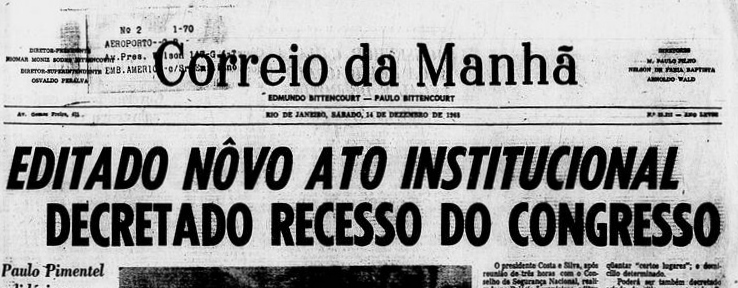 destaque 3169 13 dezembro 1968 editado ato institucional