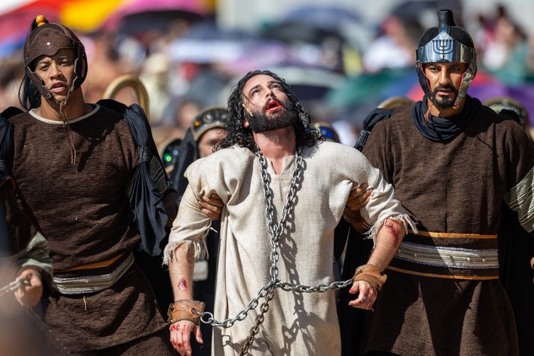 Brasília, 29/03/2024  Apresentação da Via Sacra em Planaltina, DF.  Foto: Fabio Rodrigues-Pozzebom/Agência Brasil