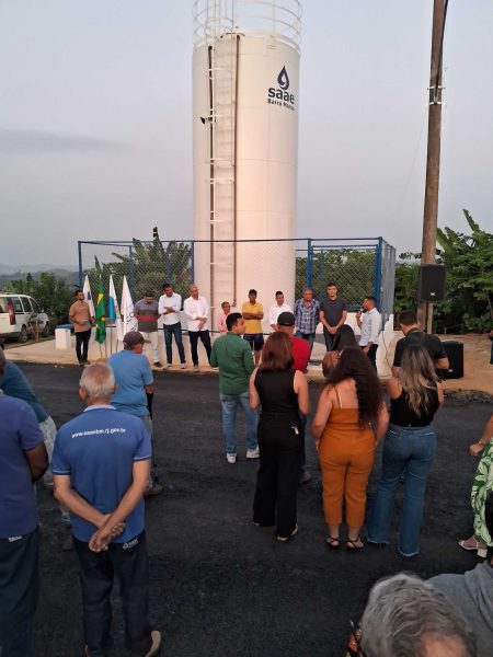 Drable inaugura sistema de abastecimento e reservatorio de agua no