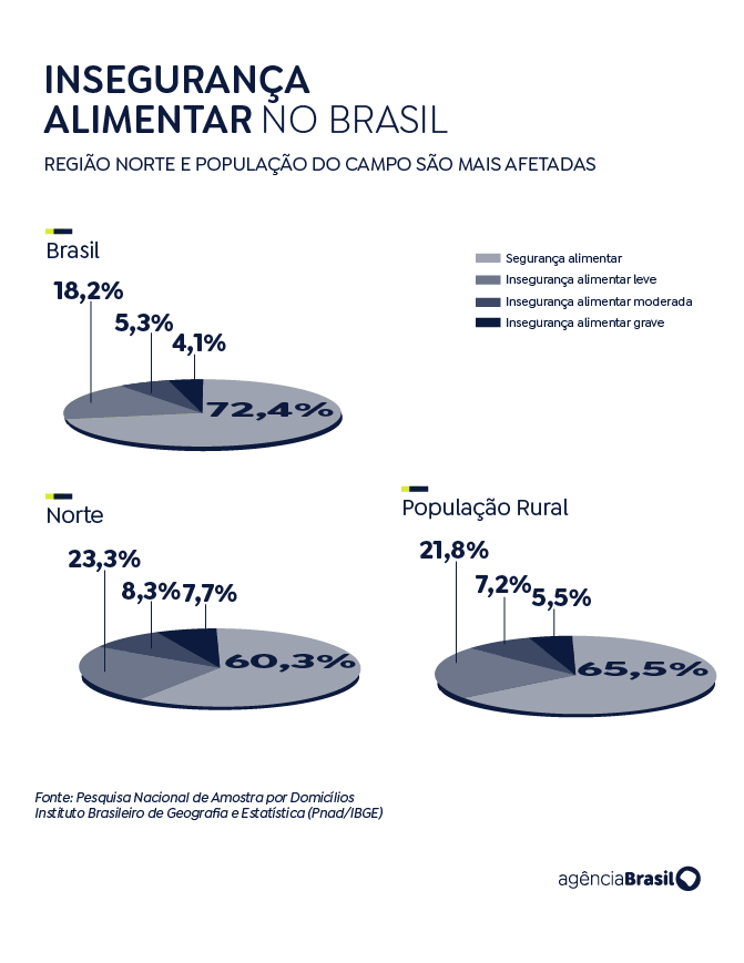 Arte insegurança alimentar por região do país