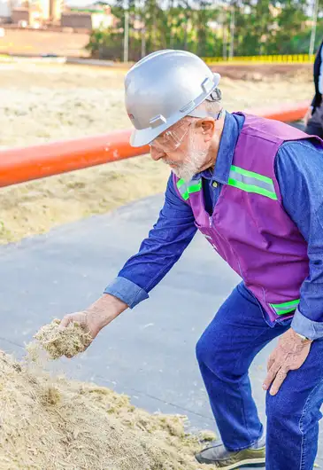 24.05.2024 - Presidente da República, Luiz Inácio Lula da Silva, durante visita à planta de produção de etanol de segunda geração, no Parque de Bioenergia Bonfim. Guariba - SP.  Foto: Ricardo Stuckert / PR