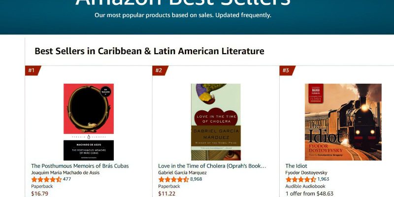 Memórias Póstumas de Brás Cubas está no topo de vendas da Amazon