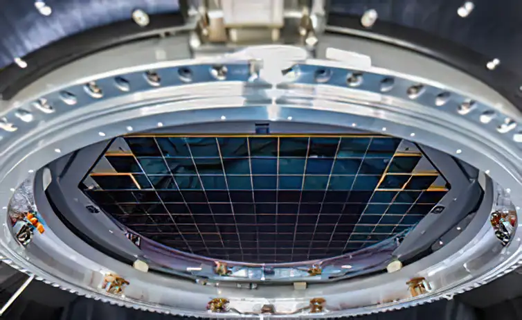 Rio de Janeiro (RJ) 06/06/2024 -Câmera focal do projeto LSST
Foto: Vera C.Rubin Observatory/Divulgação