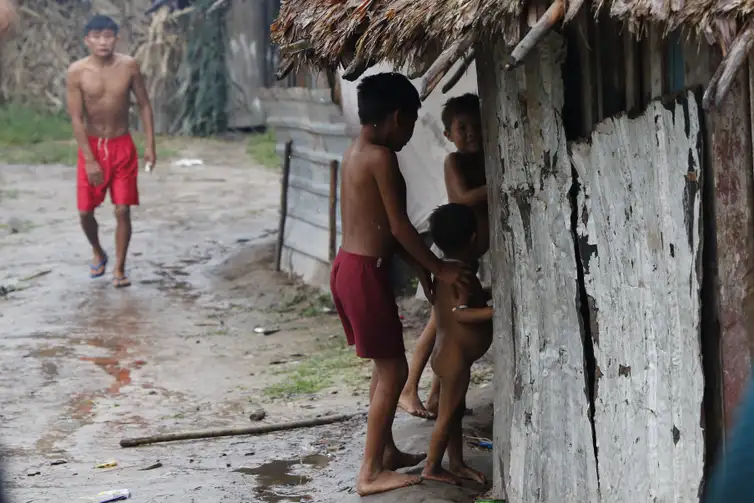 Fernando Frazão/Agência Brasil Surucucu (RR), 10/02/2023 - A Maloca de Xerimifique, em Surucucu, na Terra Indígena Yanomami. Foto: Fernando Frazão/Agência Brasil