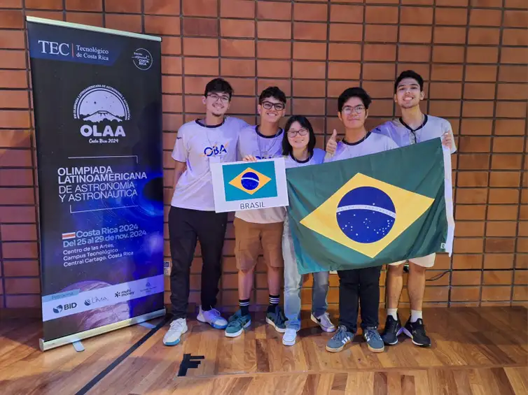 OLAA/Divulgação Costa Rica, 02/12/2024 - Equipe brasileira conquista 4 medalhas de ouro e uma de bronze na Olimpíada de Astronomia e Astronáutica. Foto: OLAA/Divulgação