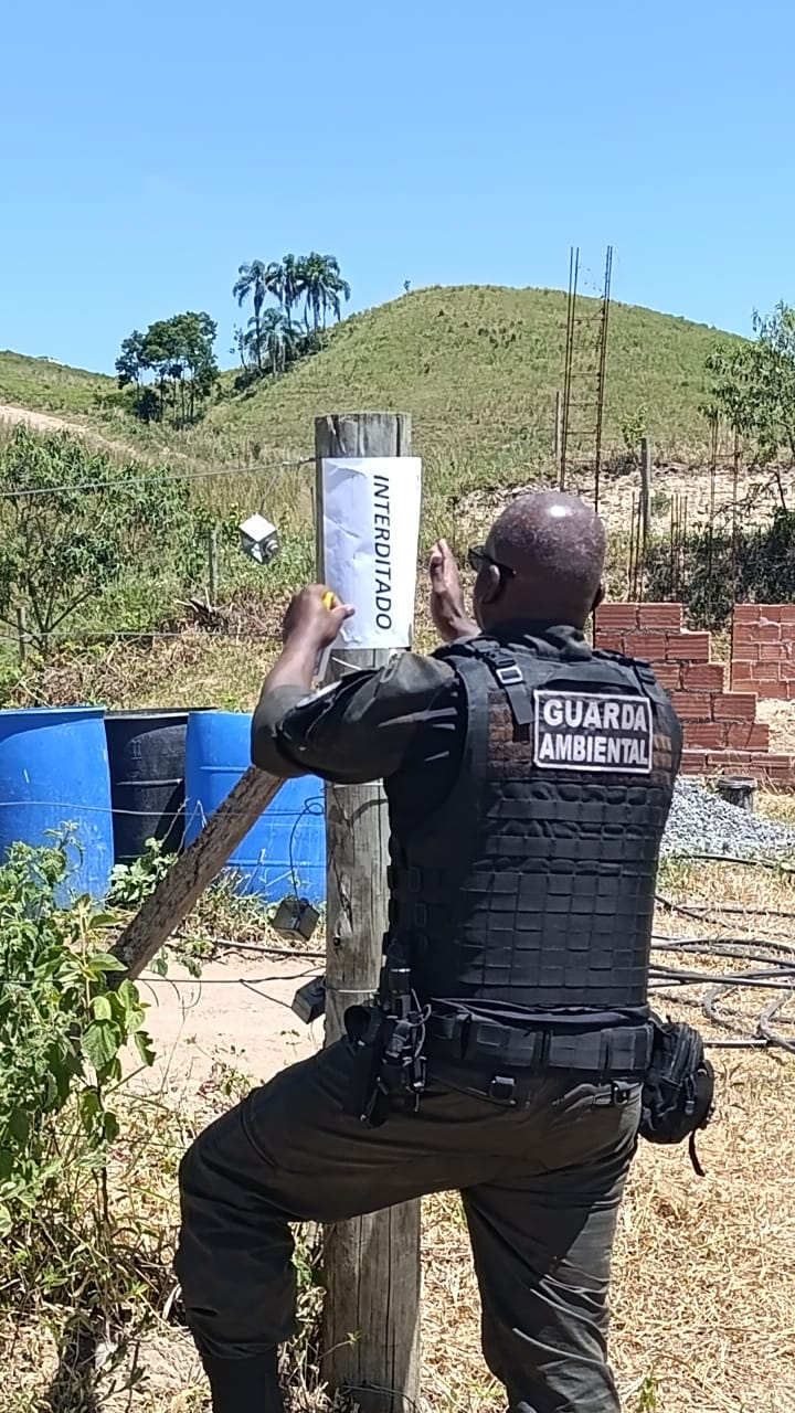 Guarda Ambiental interdita loteamento em Antonio Rocha – Barra Mansa