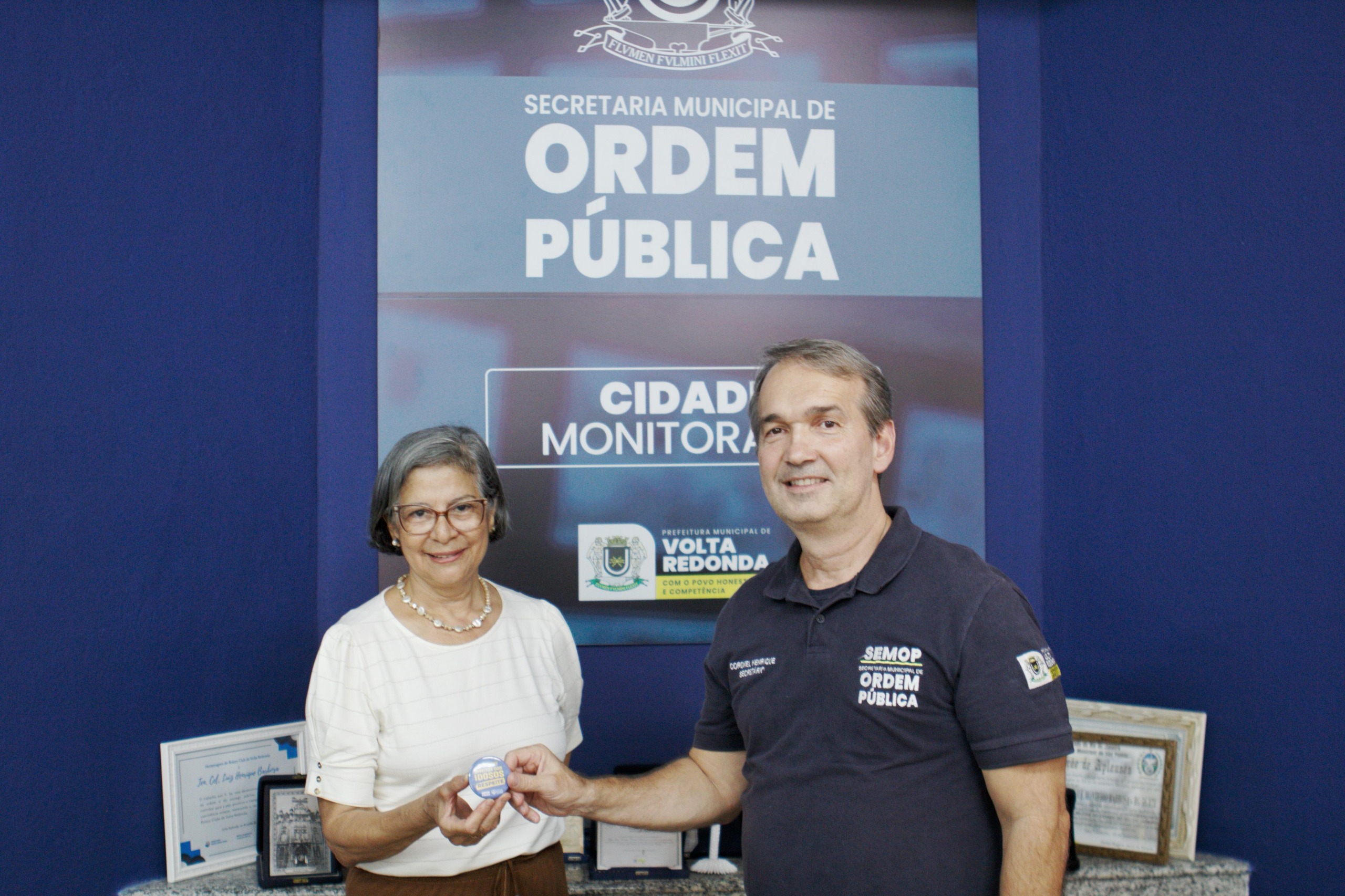 Ordem Pública cria bótons para fortalecer o combate à violência aos idosos em Volta Redonda