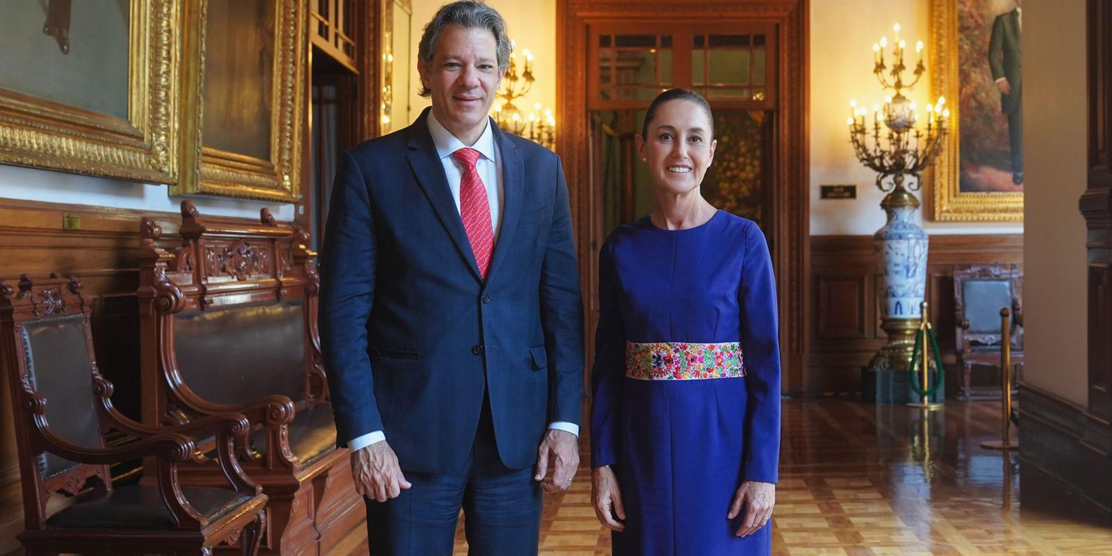 Haddad conversa com presidenta do México sobre relações econômicas