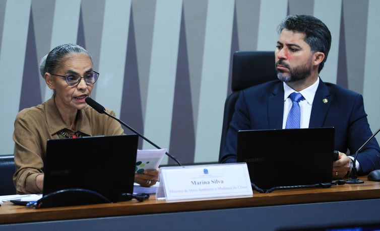 Brasília (DF), 27/05/2025  - Comissão de Infraestrutura (CI) do Senado durante audiência para ouvir a ministra do Meio Ambiente e Mudança do Clima, Marina Silva. Foto: Lula Marques/Agência Brasil