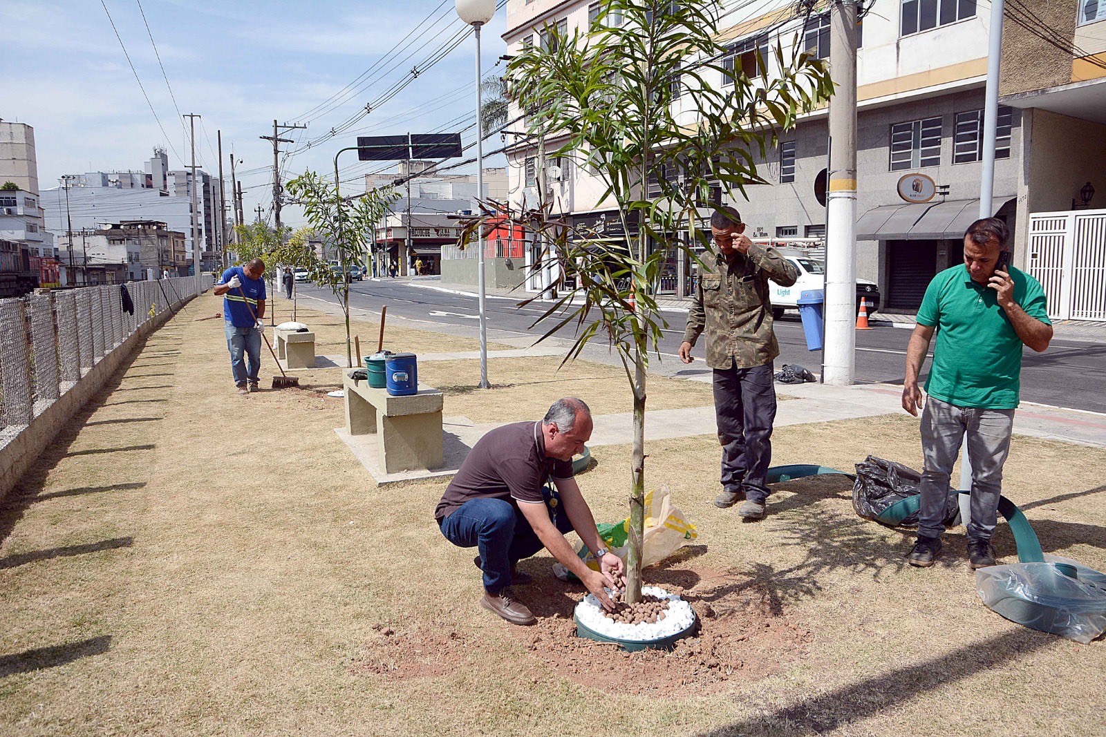 Prefeitura de Barra Mansa prossegue com trabalho paisagistico na Avenida