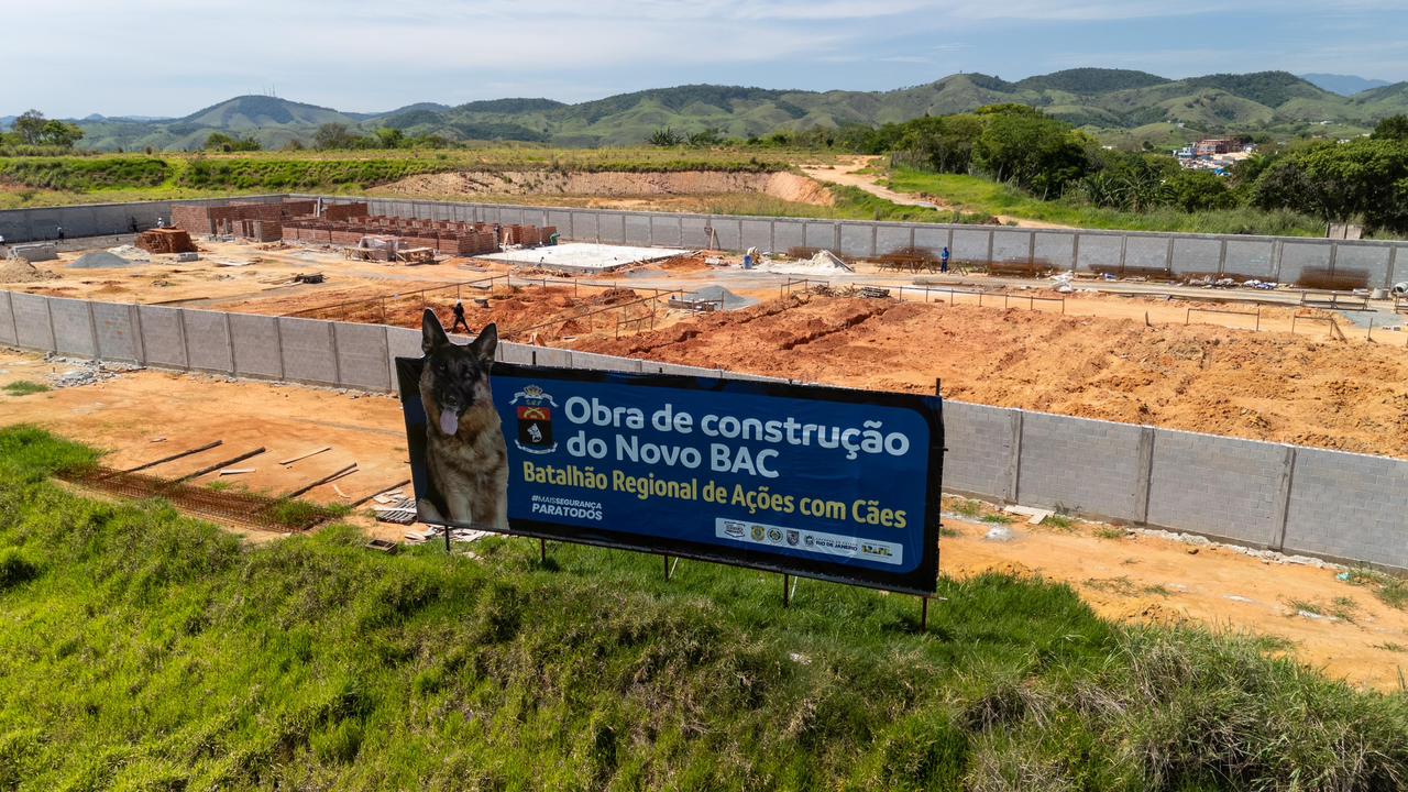Equipes de Segurança visitam obras do Batalhão Regional de Ações com Cães, em Volta Redonda