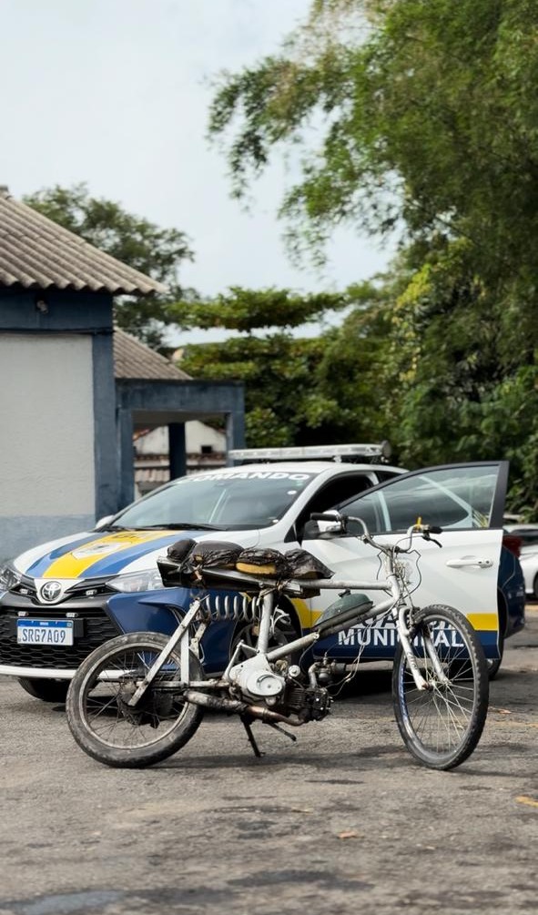 Guarda Municipal de Volta Redonda apreende bicicleta motorizada de fabricação artesanal