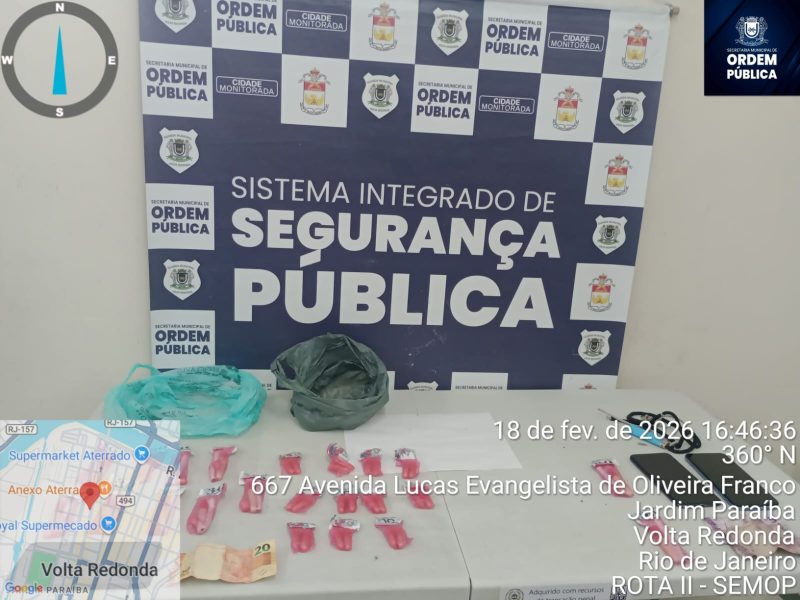 Sistema Integrado de Segurança Pública apreende dois adolescentes por tráfico em Volta Redonda