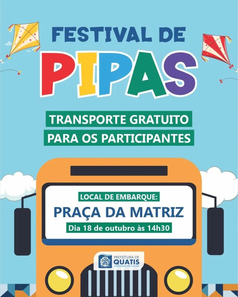 2º Festival de Pipas – Transporte gratuito para os participantes