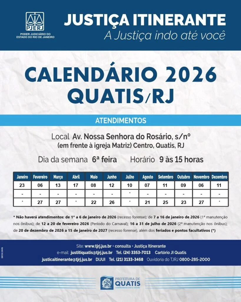 Atendimento do Ônibus da Justiça Itinerante
