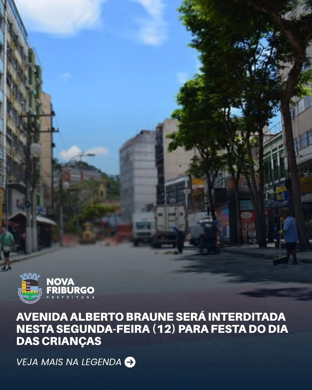 Avenida Alberto Braune será interditada no feriado do Dia 12