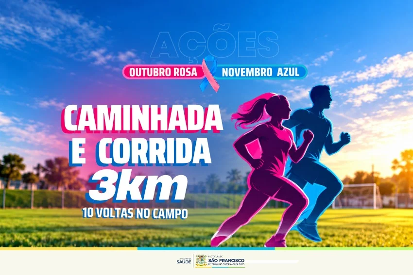 Caminhada e corrida destacam conscientização do Outubro Rosa e Novembro Azul em Barra