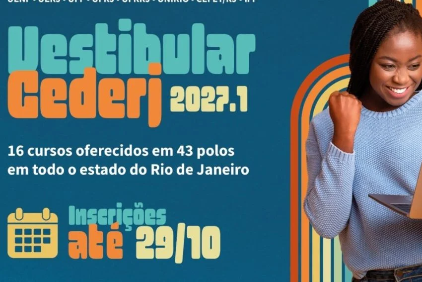 Com vagas para São Francisco, vestibular CEDERJ encerra inscrições na quinta-feira (29/10)