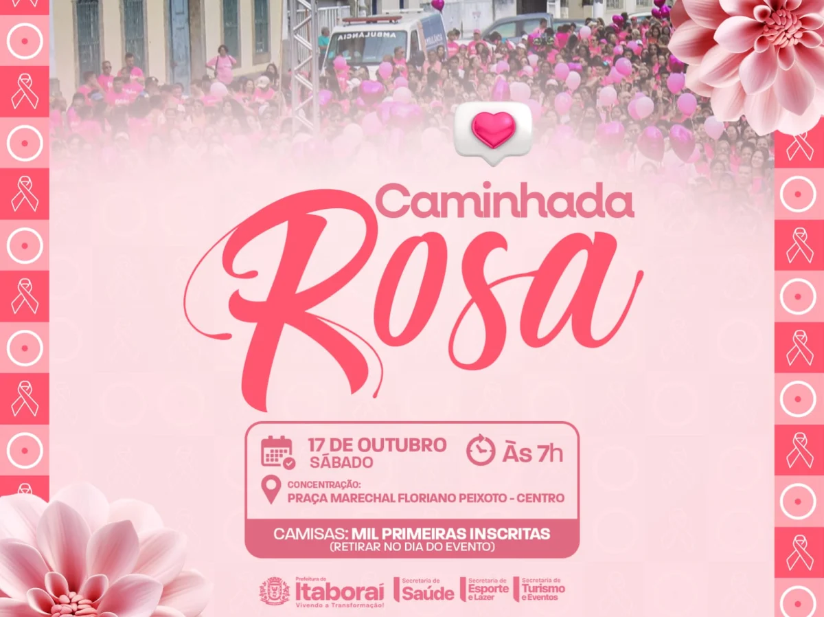 Itaboraí se prepara para mais uma edição da Caminhada Rosa neste sábado (17/10)