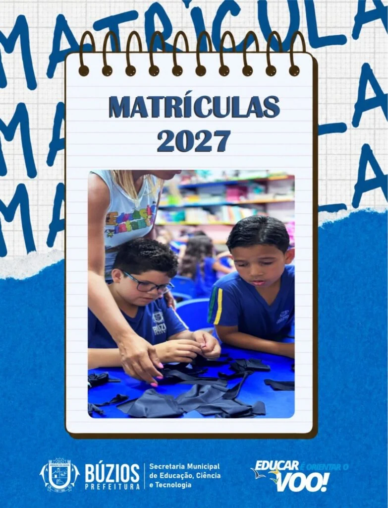 Prefeitura de Búzios divulga calendário de renovação de matrícula e ingresso na Rede Municipal de Ensino para 2027