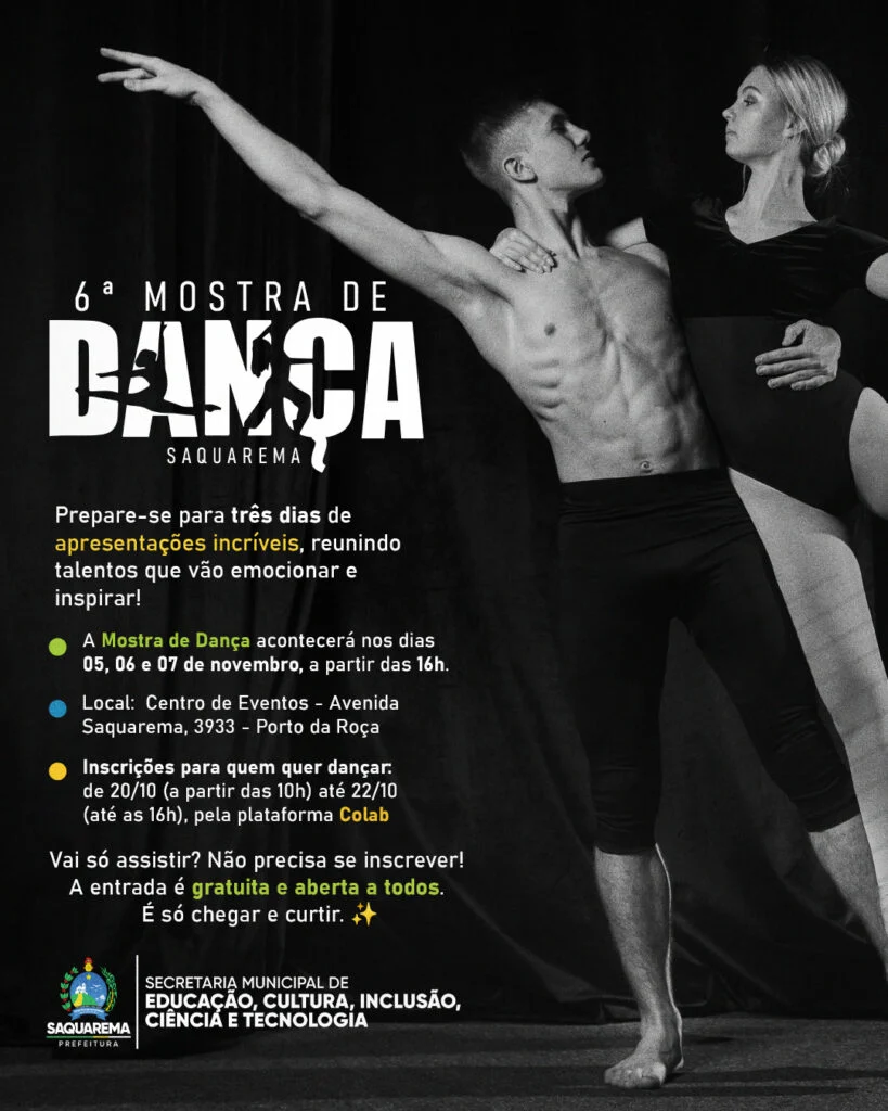 Prefeitura inicia inscrições para a 6ª Mostra de Dança